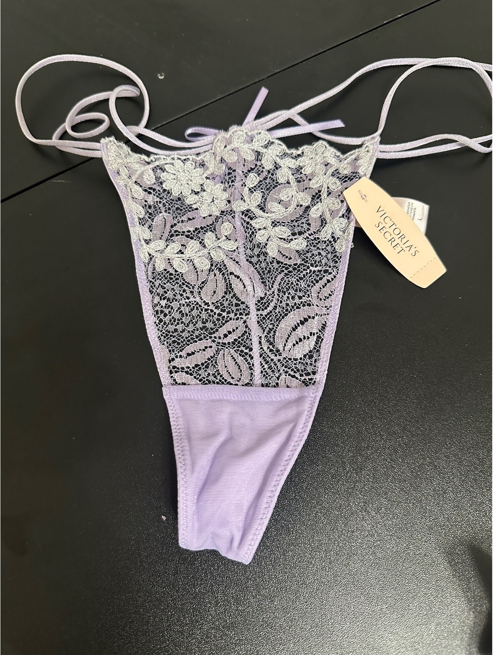 Victoria's Secret lavender lace thongs